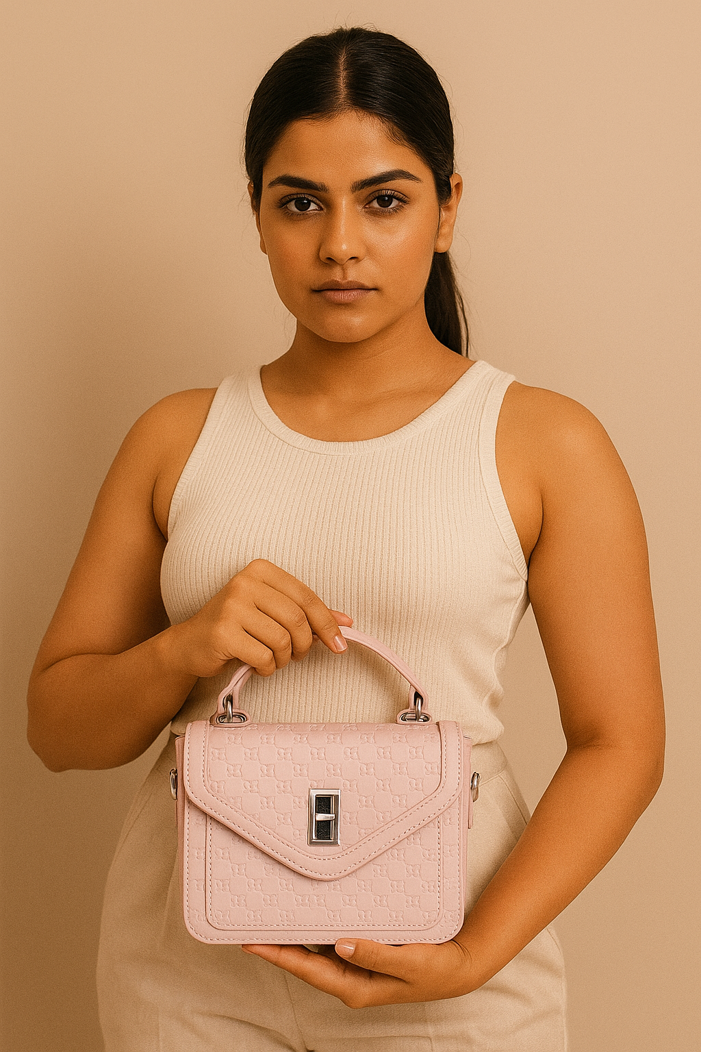 Blush Mini Monogram Satchel – Rosé Luxe Edition