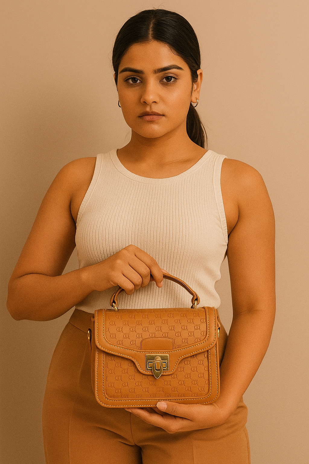 Saddle Monogram Lock Bag – Royal Amber Edition