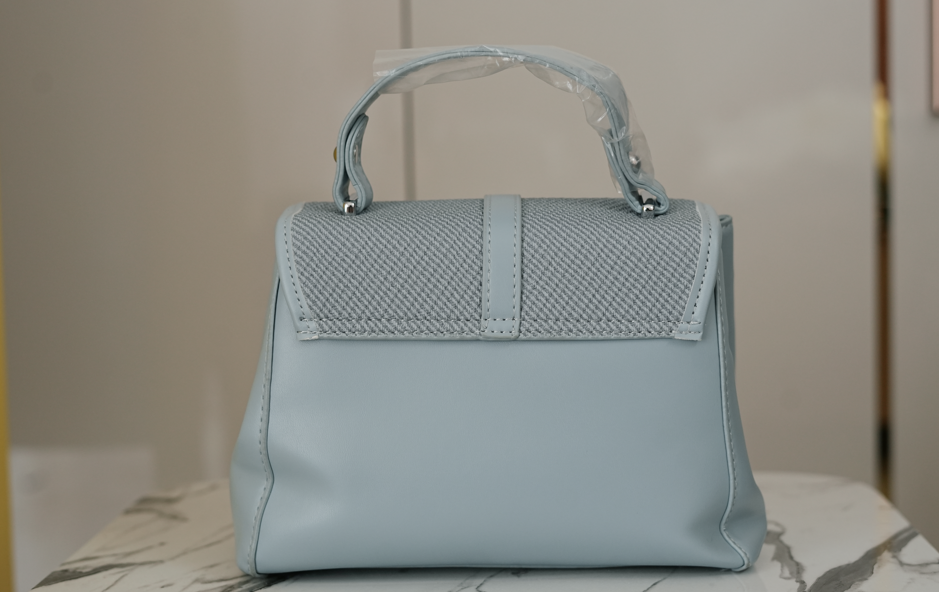 Azure Luxe Zip Satchel – Executive Elegance Series