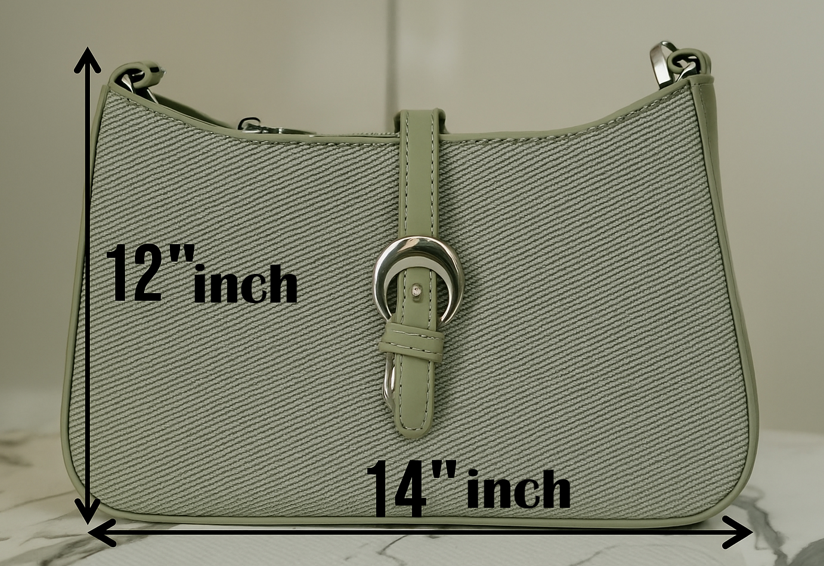 Sage Garden Buckle Tote – Luxe Meadow Edition
