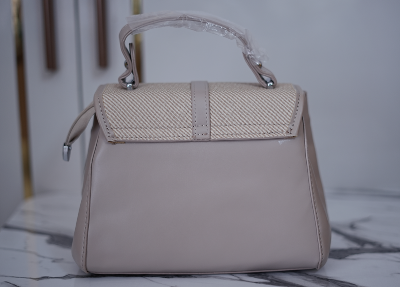 Champagne Shell Satchel – Luxe Texture Edition