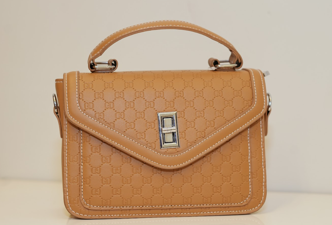 Caramel Monogram Heritage Satchel – Signature Legacy Series
