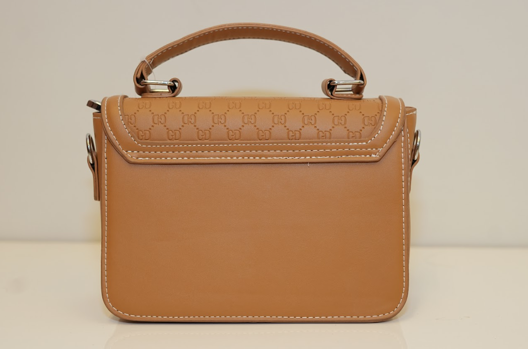Caramel Monogram Heritage Satchel – Signature Legacy Series