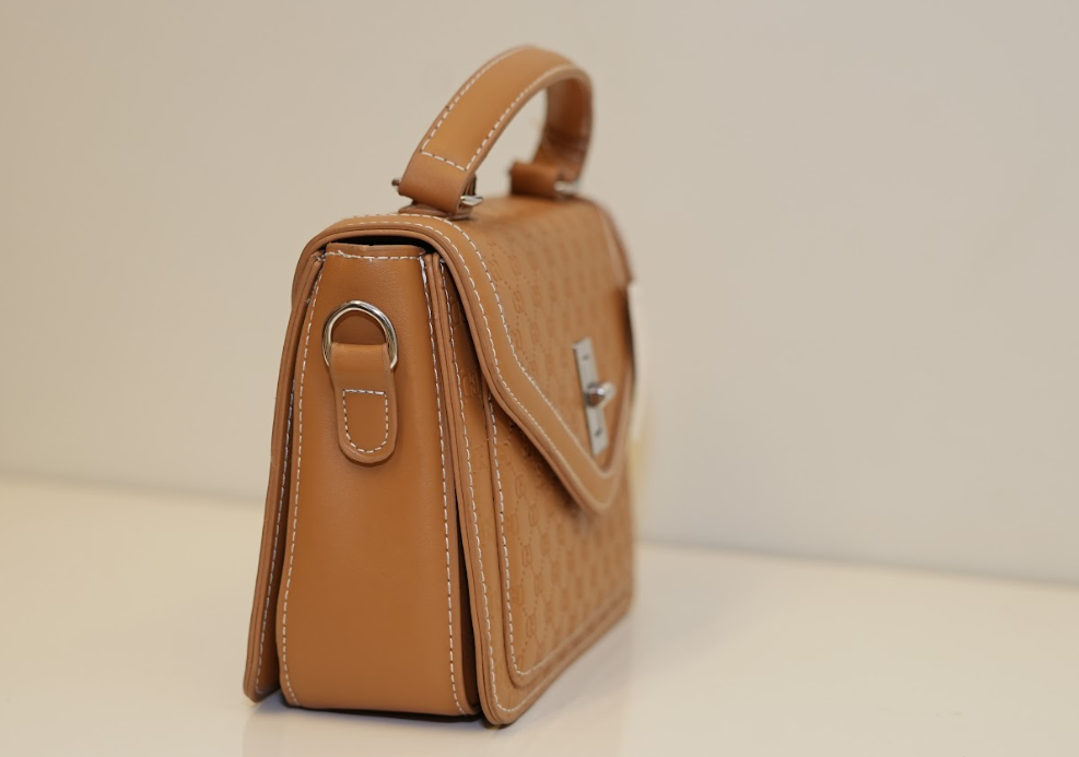 Caramel Monogram Heritage Satchel – Signature Legacy Series
