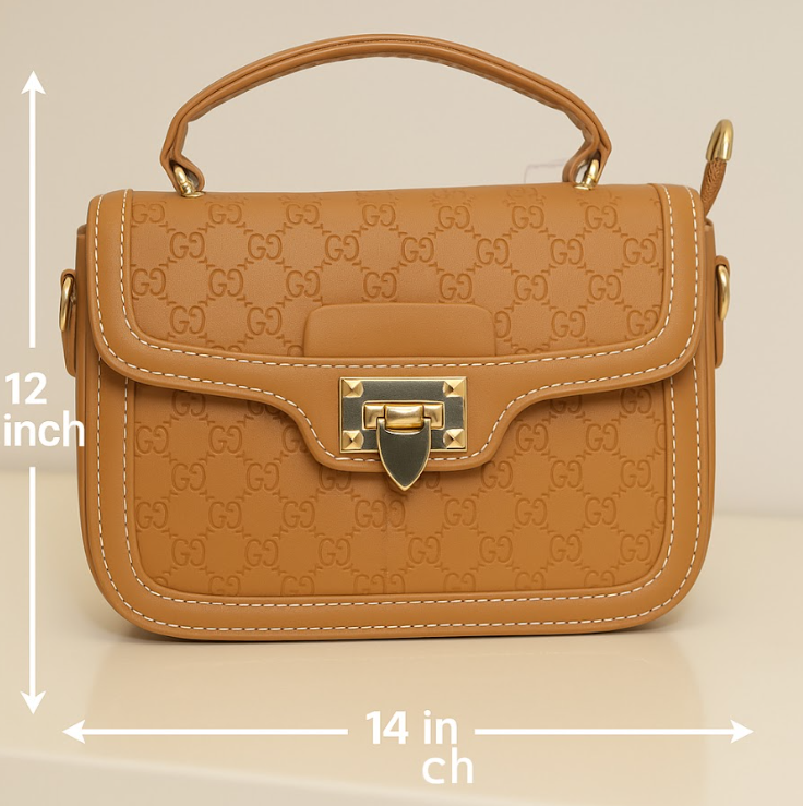 Saddle Monogram Lock Bag – Royal Amber Edition